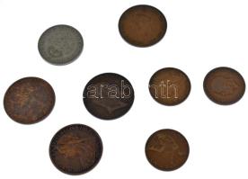 Nagy-Britannia 1887-1948. 1/2p bronz - 2Sch Cu-Ni (8xklf) T:XF-F Great-Britain 1887-1948. 1/2 Penny bronze - 2 Shilling Cu-Ni (8xdiff) C:XF-F