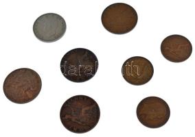 Nagy-Britannia 1887-1948. 1/2p bronz - 2Sch Cu-Ni (8xklf) T:XF-F
Great-Britain 1887-1948. 1/2 Penny...