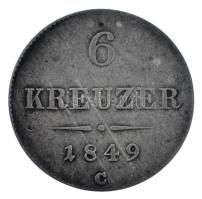Ausztria 1849C 6kr Ag T:VF Austria 1849C 6 Kreuzer Ag C:VF Krause KM#2200