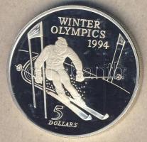 Új-Zéland 1994. 5$ Ag "Téli Olimpia-sí" T:PP