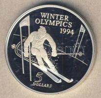 Új-Zéland 1994. 5$ Ag "Téli Olimpia-sí" T:PP