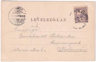 1900 Szászváros, Broos, Orastie; Julius Eisenburger kávéház saját arcképével, belső, biliárd asztalo...