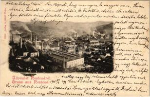 1901 Resicabánya, Resicza, Recita, Resita; Vasgyár. Adolf Weiss kiadása / ironworks, iron factory, industrial railway