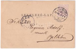 1899 (Vorläufer) Kolozsvár, Cluj; Sárga János ékszerész és órás üzlete és saját kiadása / watch and ...