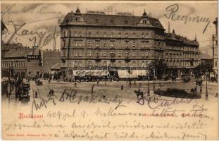 1909 Budapest VIII. Központi szálloda, étterem és kávéház a Baross téren, Gerenday A. és fia üzlete. Ganz Antal No. 53.