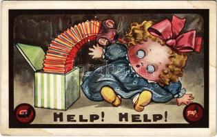 Help! Help! Kute Kiddies Series No. 629. Inter-Art Co. (EK)