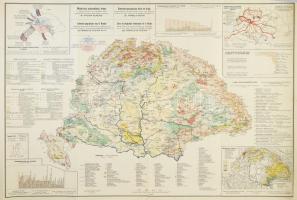 1921 Magyarország gazdaságföldrajzi térképe. Dr. Teleki Pál gróf és dr. Cholnoky Jenő közreműködésével szerk.: dr. Fodor Ferenc. 1 : 1.500.000, Bp., Magyar Földrajzi Intézet Rt., II. kiadás. Gazdasági adatokkal, statisztikákkal, közte a trianoni békeszerződés által okozott ipari és gazdasági veszteségekkel, két nyelven (magyar, angol), hajtott, az egyik szélén térképet nem érintő szakadással, 63x95 cm