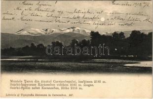 1902 Karánsebes, Caransebes; Szárkó-hegycsúcs 2185 m. magasan / Muntele Tarcu