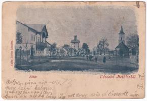 1902 Bethlen, Beclean; Fő tér. Kajár István kiadása / main square (EK)