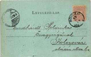 1899 (Vorläufer) Torda-Túri hasadék, Tureni Gorge; A Három Oláh Pap este. Üdvözlet Kolozsvárról, Dun...