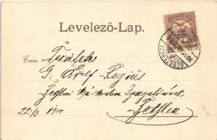 1900 Beszterce, Bistritz, Bistrita; Gewerbevereinshaus / Iparosegylet háza. M. Binder kiadása / Hous...