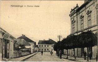 1918 Körösbánya, Kőrösbánya, Altenburg, Baia de Cris; Fő utca, Engler Ferenc üzlete és saját kiadása / main street, shop