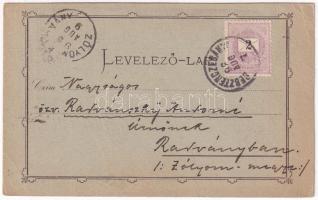 1898 (Vorläufer) Besztercebánya, Banská Bystrica; Sonnenfeld Mór kiadása, Art Nouveau (EB)