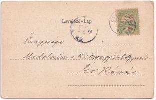 1903 Selmecbánya, Banská Stiavnica; Óvár. Joerges özv. és fia, szecessziós címeres keret / old castl...