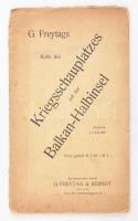 cca 1913 G. Freytag's Karte des Kriegsshauplatzes auf der Balkan-Halbinsel, 1:1,250,000, Wien, ...
