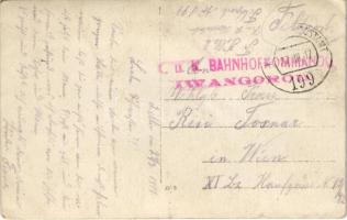 1917 Heeresbahn Nord / WWI Austro-Hungarian K.u.K. military, soldiers at the railway station. photo ...