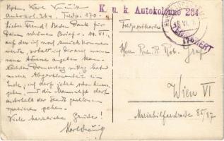 1918 Osztrák-magyar katonák automobilban, gépkocsizó alakulat / WWI Austro-Hungarian K.u.K. military...