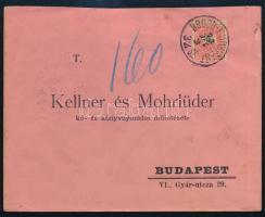 1899 Levél BROOD-BUDAPEST vasúti mozgóposta bélyegzéssel / Cover with railway postmark