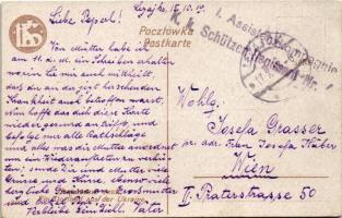 1918 Ein Dorfbild aus der Ukraine / Ukrainian folklore + "I. Assistenzkompagnie K.k. Schützen-R...