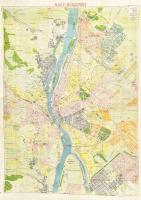 cca 1920-1930 Nagy-Budapest térképe, készítette: Stoits György, 1 : 18.000, Bp., Gottlieb Lith.-ny., a szélén lyukakkal, kis szakadásokkal, folttal, 106x72 cm