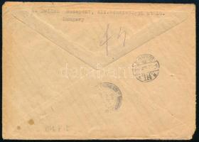 1946 (15. díjszabás) Levél 8 db 5 millió P bélyeggel Angliába / Cover to England