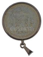 Hollandia 1924. 1G Ag "I. Vilma" medál foglalatban T:VF karc
Netherlands 1924. 1 Gulden A...