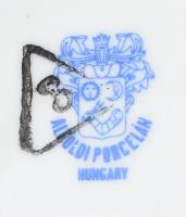 Alföldi porcelán 6 személyes cseresznyemintás mokkás készlet, matricás, jelzett, kis kopásnyomokkal