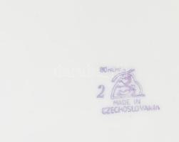 Bohemia porcelán étkészlet, matricás, jelzett, kis kopásnyomokkal