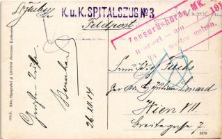1914 Karánsebes, Caransebes; Fő utca a püspöki palotával / Hauptgasse mit Bischofspalais / Palatul e...