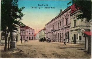 1915 Bród, Nagyrév, Slavonski Brod, Brod na Savi; Jelacic trg / Jelacic Platz / square (b)