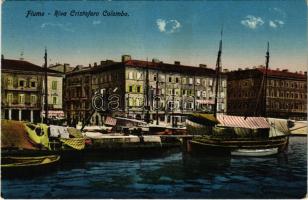 1915 Fiume, Rijeka; Riva Cristoforo Colombo + "K.u.K. Spitalszug No. 3."