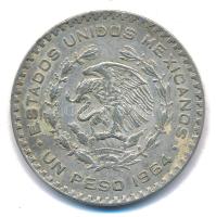 Mexikó 1964. 1P Ag "Függetlenség és Szabadság" T:XF Mexico 1964. 1 Peso Ag "Independe...