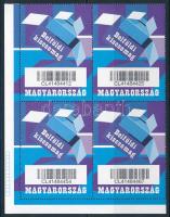 1998 Belföldi kiscsomag bélyeg ívsarki 4-es tömb, összefüggésben nagyon ritka!