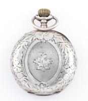 Ezüst (Ag) tokos zsebóra sérült, hiányos, alkatrésznek d:50 mm