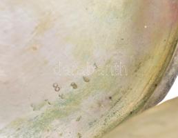 Ezüst (Ag) niellós tokos zsebóra, W&D jelzett, üveg nélkül, egy mutató törött, müködik, kopással...