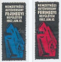1962 Nemzetközi autóverseny Ferihegy 2 klf. levélzáró