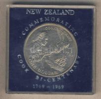 Új-Zéland 1969. 1$ "Cook kapitány" T:1 Eredeti plasztiktokban!