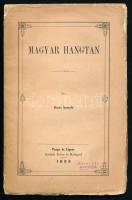 Riedl Szende: Magyar hangtan. Prága és Lipcse, 1859. Kolber és Markgraf. Fűzve, kiadói papírborítóval 144p.