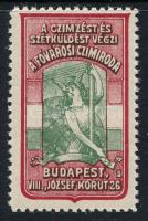 1905 A czimzést és szétküldést végzi a fővárosi czimiroda Budapest reklámbélyeg