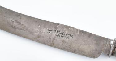 Keresztelő evőeszköz készlet. Ezüst (Ag) jelzett XX. sz eleje. Össz nettő 160 g + kés