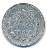 Mexikó 1926M 1P Ag T:VF Mexico 1926M 1 Peso Ag C:VF Krause KM#455