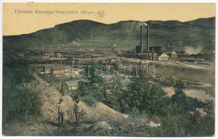 Korompa, Krompach, Krompachy (Szepes); Vasgyár. Balkányi S. kiadása / iron works, factory (ázott sarok / wet corner)