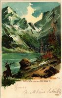 1902 Gruss aus den Bergen / Greetings from the mountains. litho (EK)