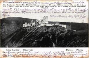 1905 Pöstyén, Piestany; Báthory vár. A. Bernas kiadása / Ruine Cseythe / castle ruins (EB)