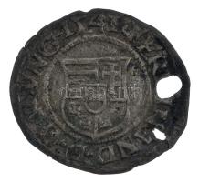 1541K-B Denár Ag I. Ferdinánd (0,55g) T:VF patina, ly. Hungary 1541K-B Denar Ag Ferdinand I (0,55g) C:VF patina, holed Huszár: 935., Unger II.: 745.a