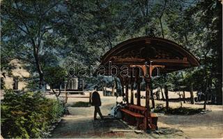 1914 Csíz, Csízfürdő, Kúpele Cíz; Sétány pihenővel. Herskovits Mór kiadása / promenade with rest place (fl)