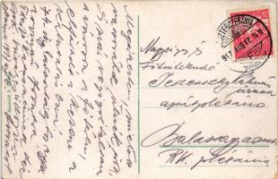 1917 Besztercebánya, Banská Bystrica; IV. Béla király tér a toronyból nézve, Kohn József és Löwy Fer...