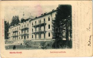 1899 (Vorläufer) Bártfa, Bártfafürdő, Bardejovské Kúpele, Bardiov, Bardejov; Széchenyi szálloda. Divald Adolf 35. / hotel, spa (EK)