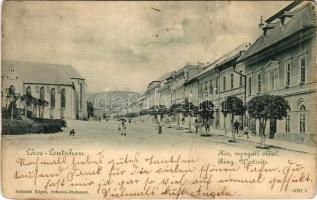 1901 Lőcse, Levoca; Kör nyugati oldal / Ring Westseite / square (kopott sarkak / worn corners)