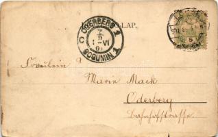 1901 Lőcse, Levoca; Kör nyugati oldal / Ring Westseite / square (kopott sarkak / worn corners)